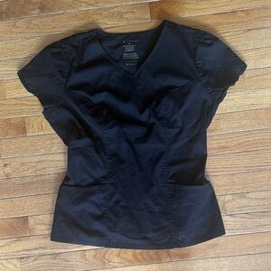 JAANUU Black Women's Scrub Top